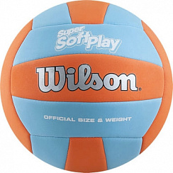 Мяч WTH90119XB р.5 Wilson Super Soft Play оранжевый-бирюзовый